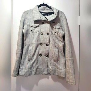Hurley Knit Military Pea Coat Medium